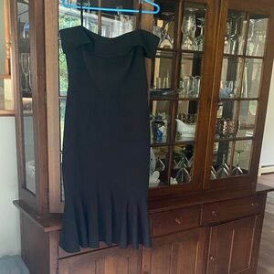 MARINA Strapless Black Dress